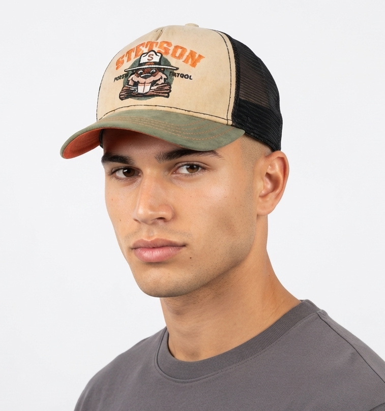 Thrifted Stetson Forest Patrol Vintage Style Trucker Hat – Adjustable Snapback 57–58 cm | 10661