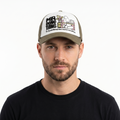 Two-Tone Mr Donothing Graphic Cap - Vintage Earth Tone Dad Hat