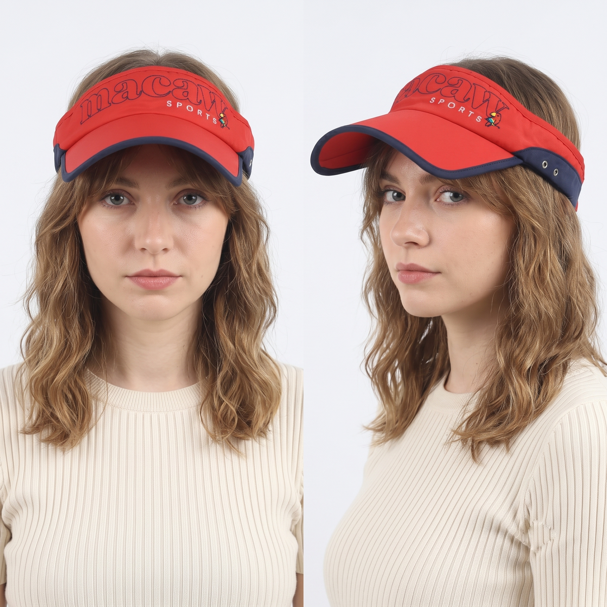 thrifted Retro Macaw Sports Adjustable Athletic Sun Visor | 10353