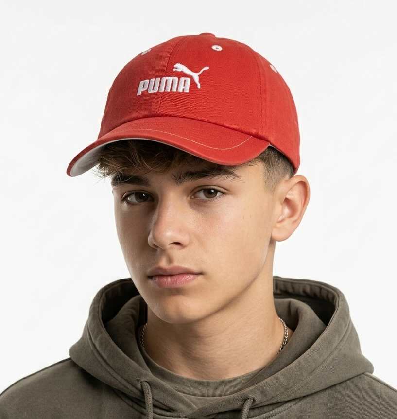 Thrifted Puma Red Cotton Strapback Cap (52-53 cm) | 10739