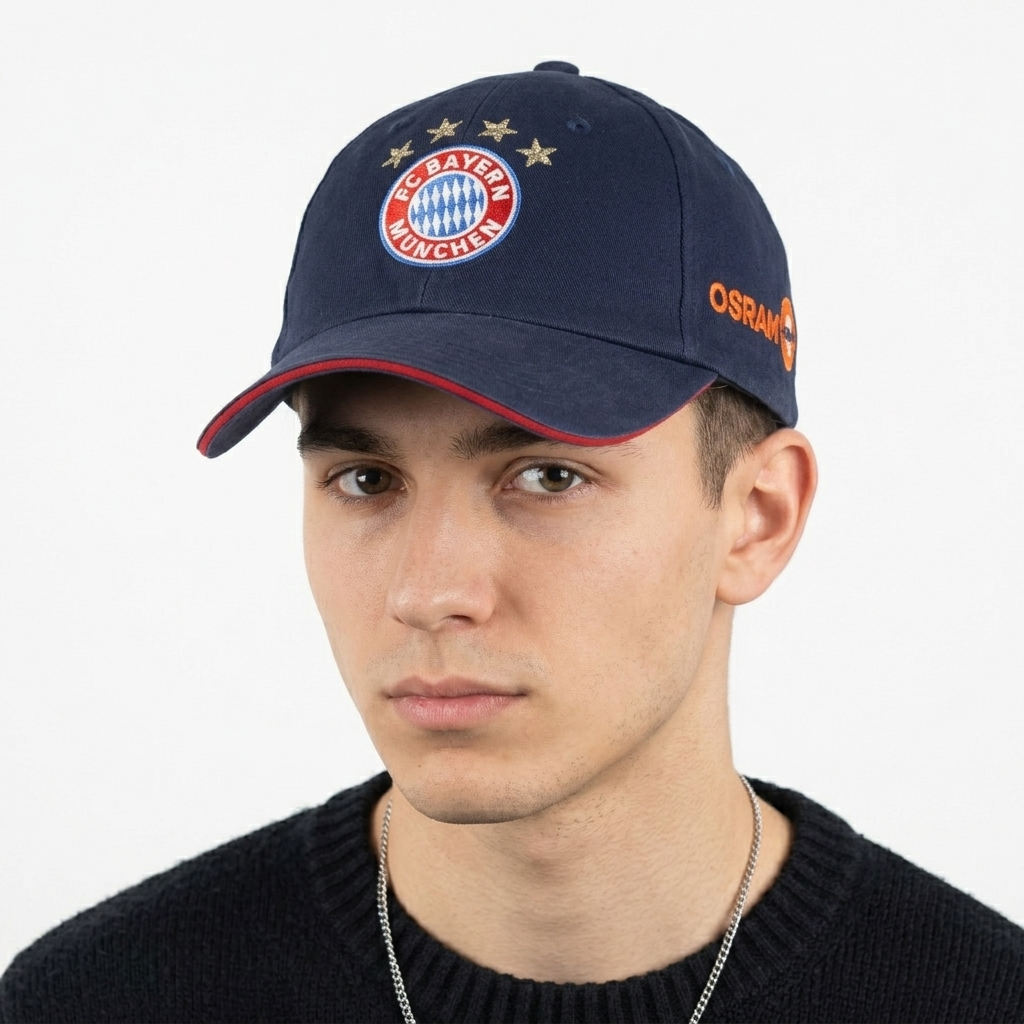 Thrifted  FC Bayern München Navy OSRAM Sponsor Strapback Cap (Size 57–58 cm) |10860