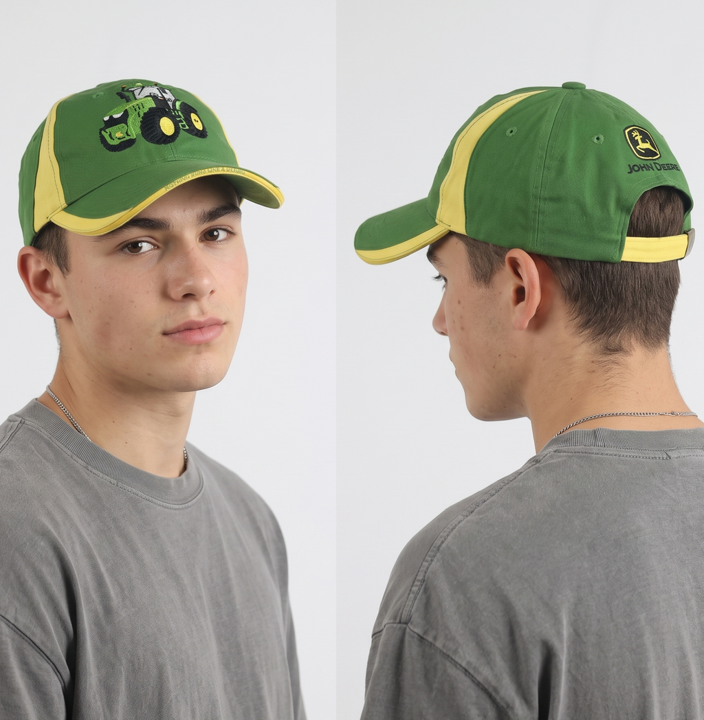 Thrifted John Deere Green Tractor Cotton Baseball Cap (Size 55–56 cm)  | 10840