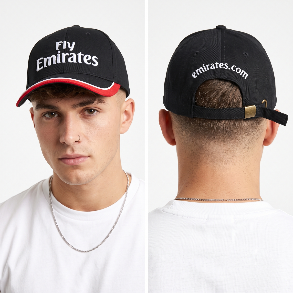 thrifted Fly Emirates Logo Black Sports Cap Adult Size (58-60cm) | 10373