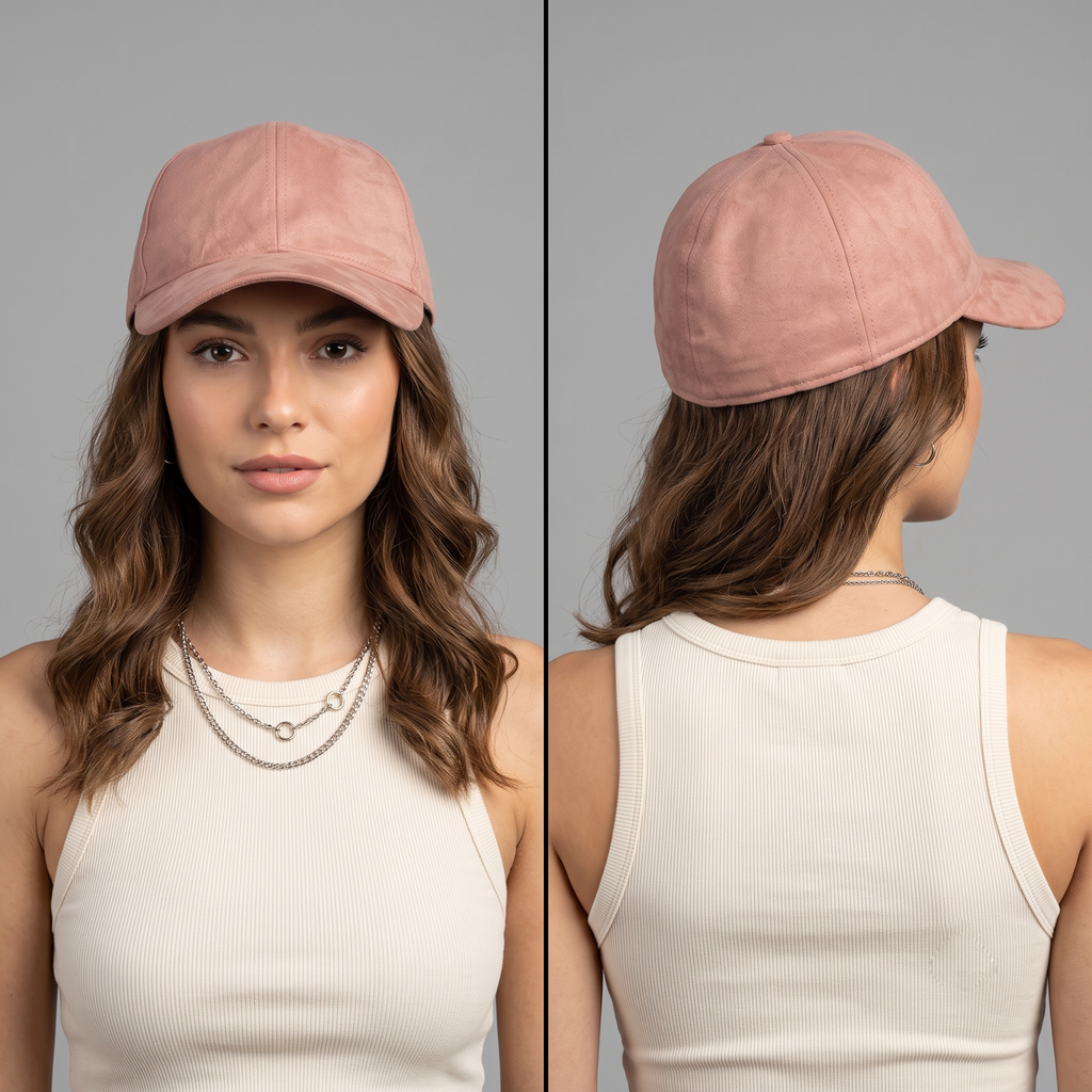 Thrifted H&M Soft Suede-Finish Pink Dad Hat (58cm) | 10574