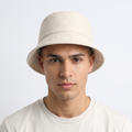 Thrifted Beige Twill Bucket Hat | Everyday Outdoor Sun Hat (Size 58)
