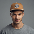 Thrifted H&M New York Global Supplier Snapback Cap - Tan (57-58cm) | 10632