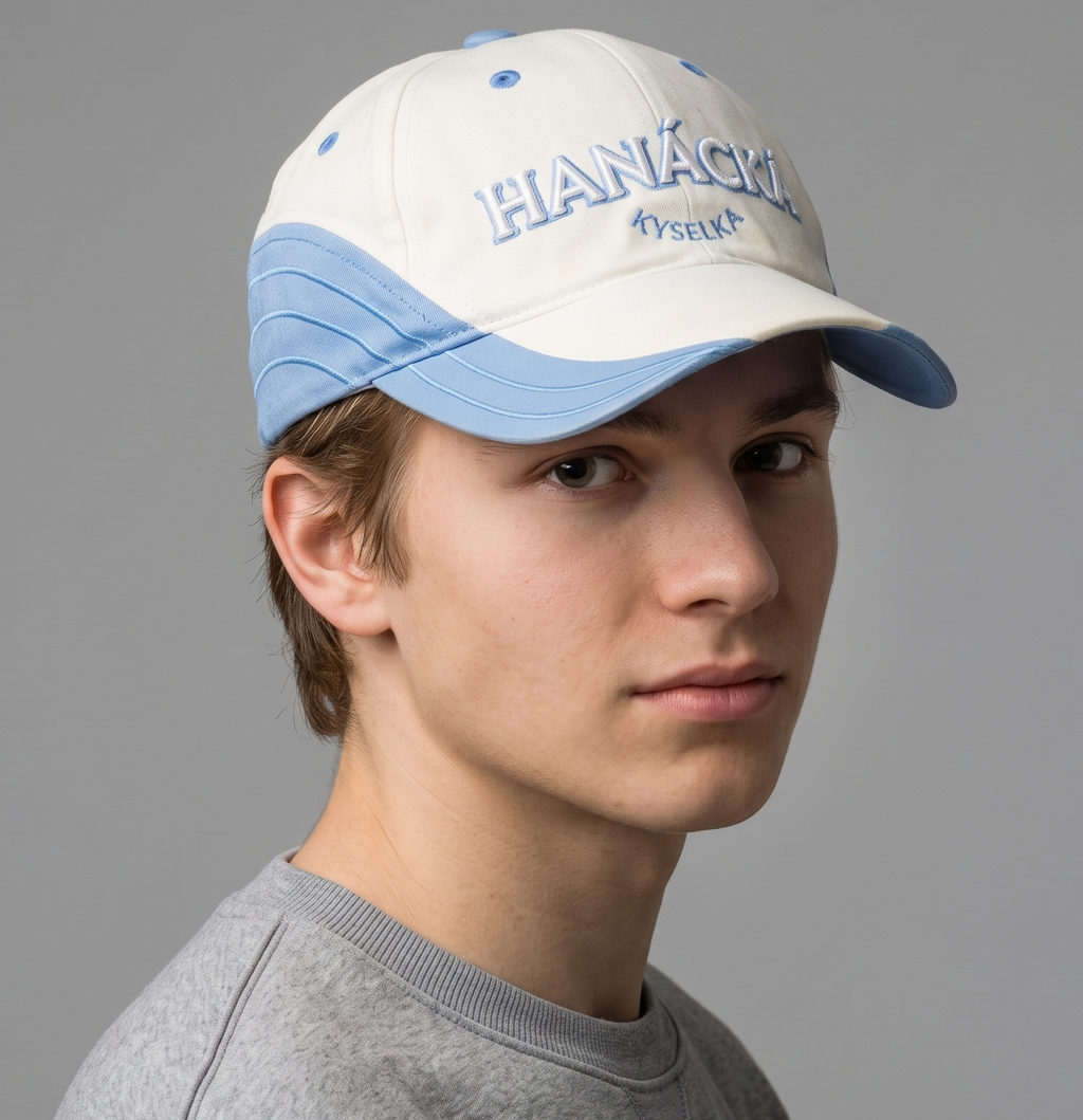 Thrifted Hanácká Kyselka Blue & White Baseball Cap - PEMI Promotional Hat (55-57cm) | 10846