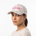 Thrifted All-Over Floral Print Pink Slogan Snapback Hat (57-58 cm) | 10119