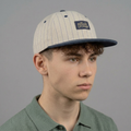 Thrifted Official Skate Jose Rojo Pinstripe Wool Visor Snapback Hat (Size 55–56 cm)  | 10853