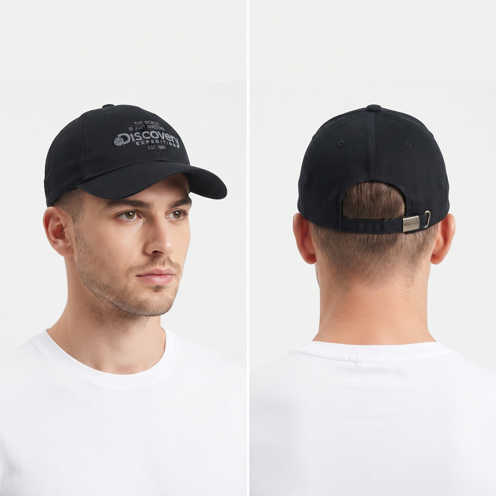 Thrifted Discovery Outdoor Black Strapback Hat (58-60 cm) | 10233