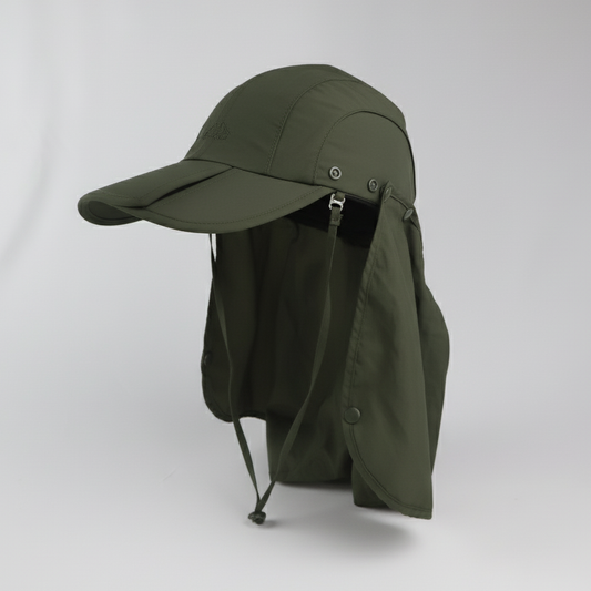 Packable Hiking Cap with Removable Sun Protection