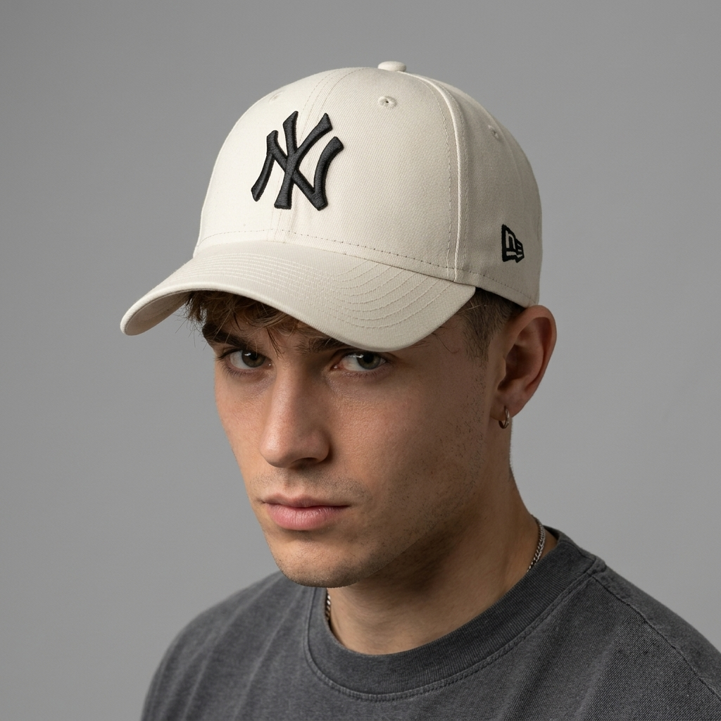 Thrifted New Era 9FORTY NY Yankees Off-White Cap (Size 57–59 cm) | 10892