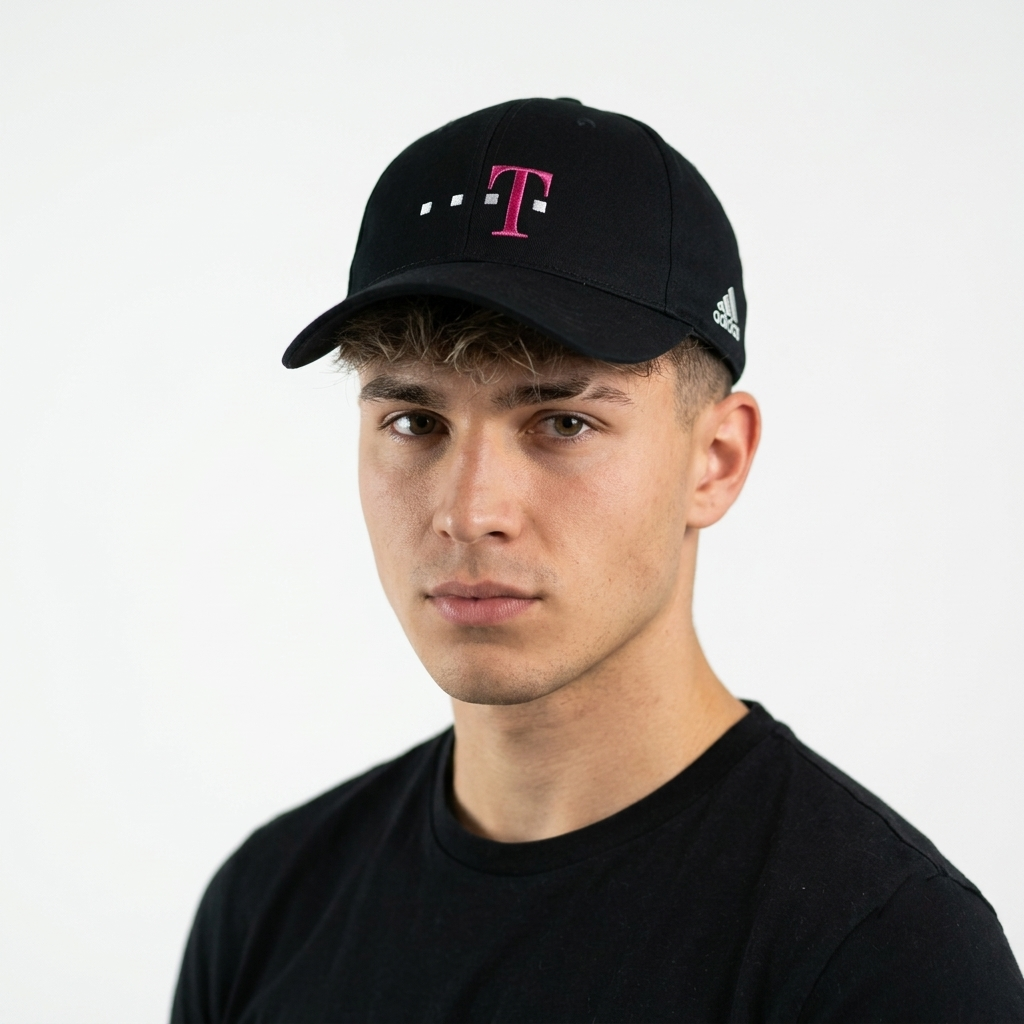 Thrifted Vintage Adidas T-Mobile Black Cotton Snapback Hat (Size 56–57 cm) | 11001