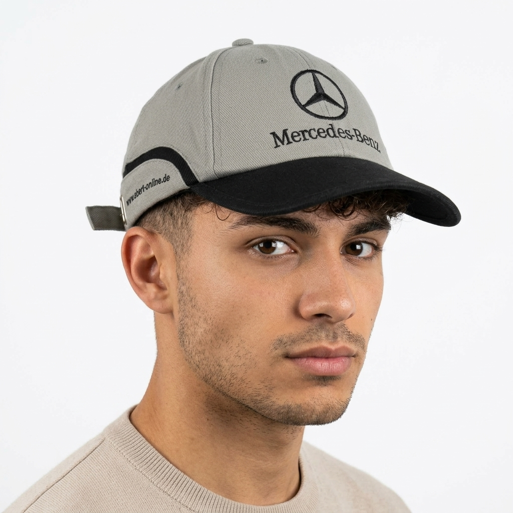 Thrifted Mercedes-Benz Grey & Black Baseball Cap (56-57cm) | 10614