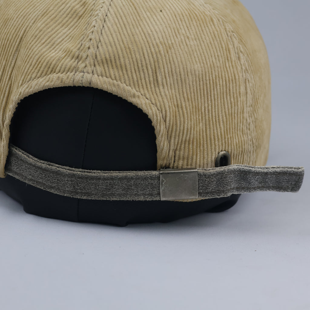 Grunge Skull Embroidered Corduroy Cap | Thrifted Plaid Brim Hat 56-58cm