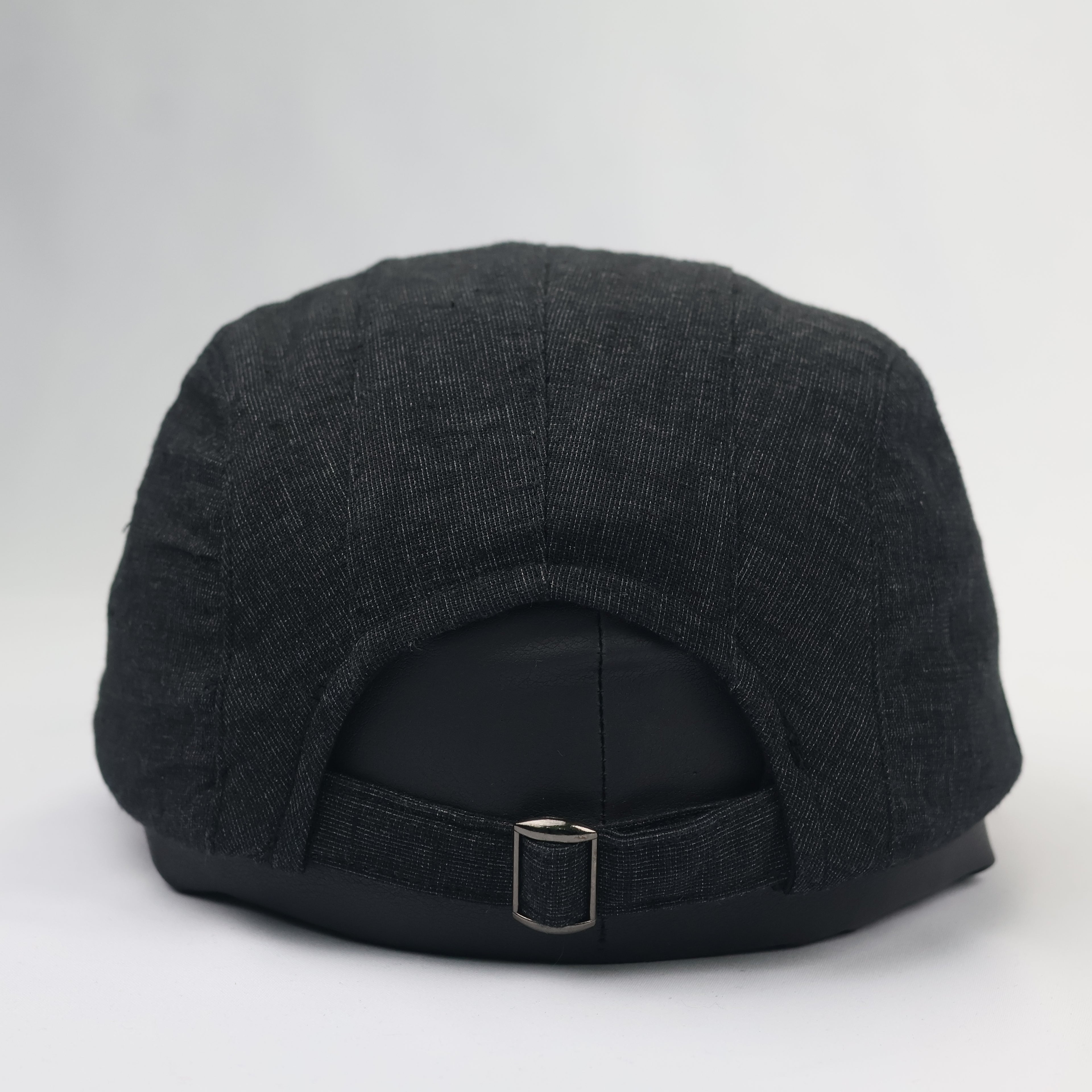 Crocodile Brand Textured Flat Cap - Charcoal Black Ivy Hat