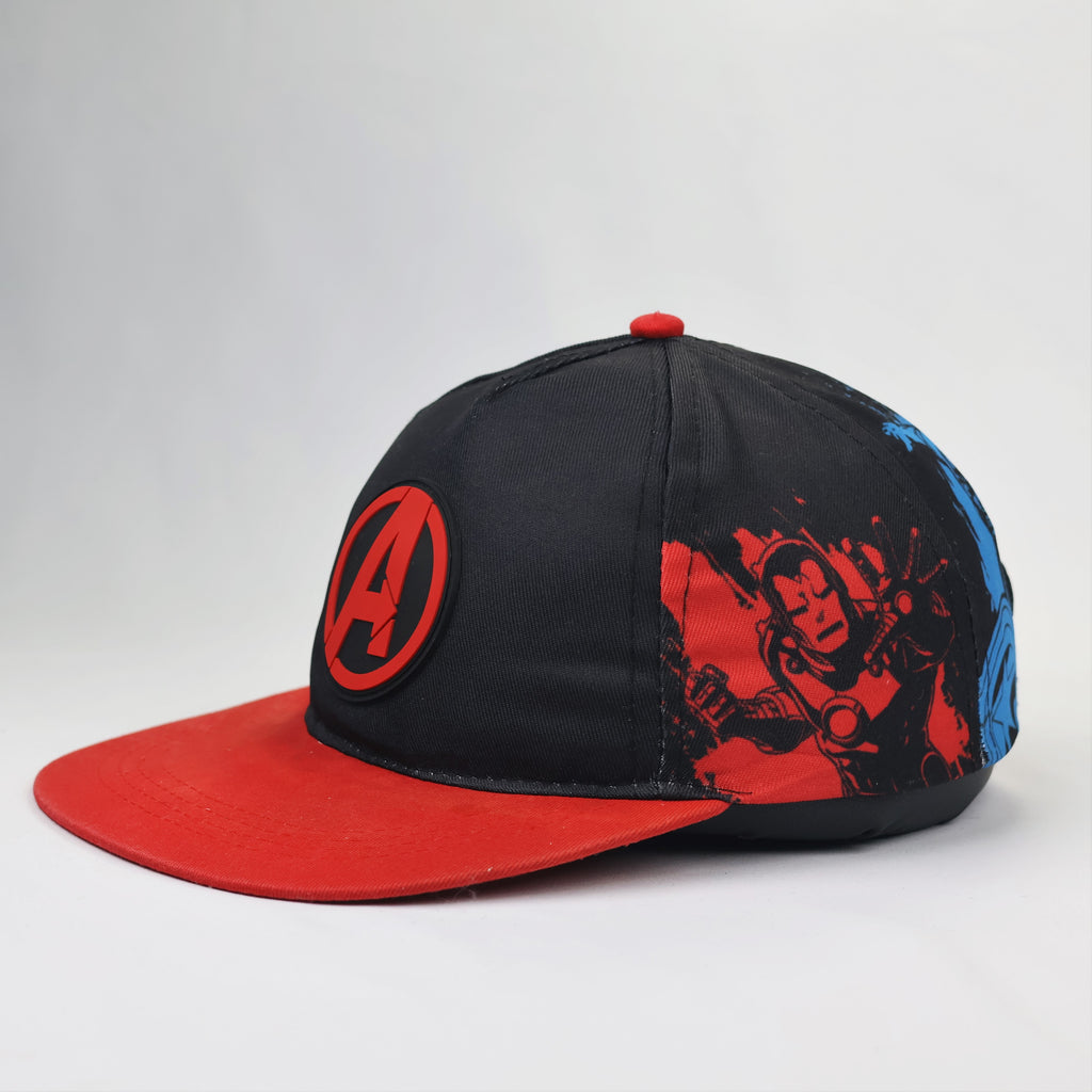 Avengers Earth's Mightiest Heroes Kids Thrifted Cap - Red & Black Snapback