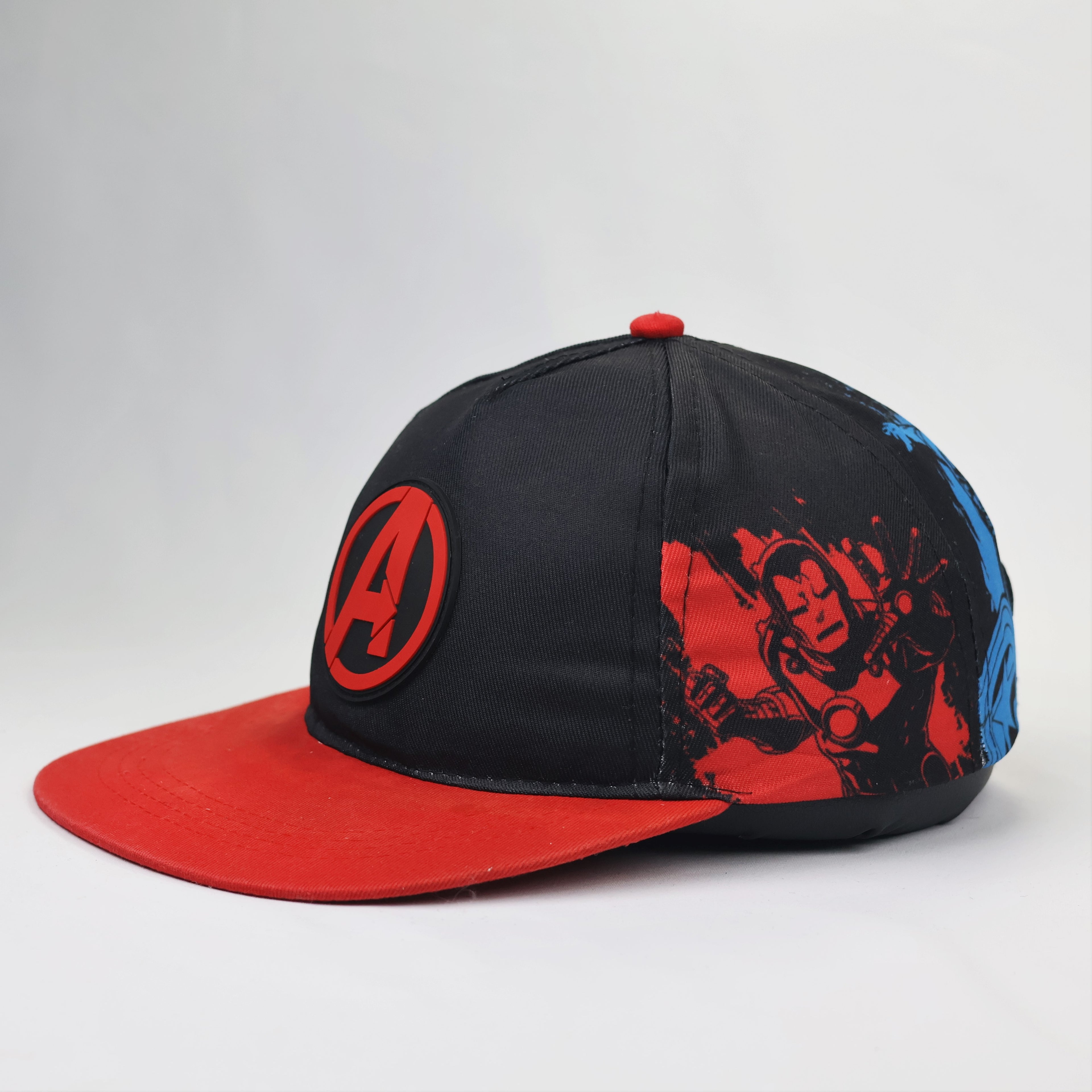 Avengers Earth's Mightiest Heroes Kids Thrifted Cap - Red & Black Snapback