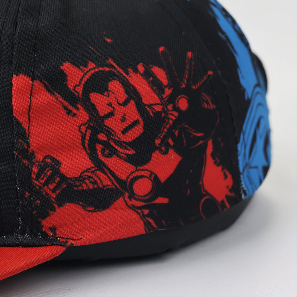 Avengers Earth's Mightiest Heroes Kids Thrifted Cap - Red & Black Snapback