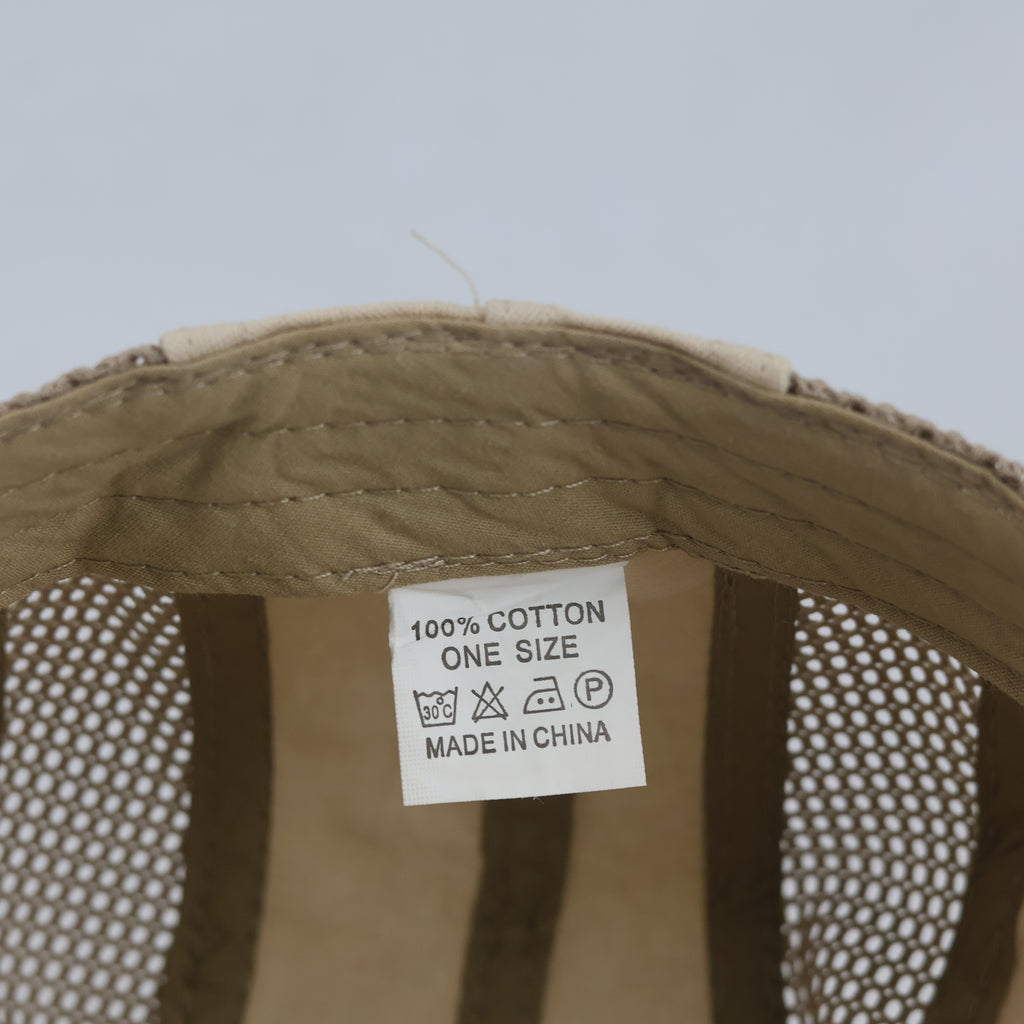 Thrifted BOGUAN Breathable Mesh Flat Cap – Khaki Beige (57–58 cm) | 10663