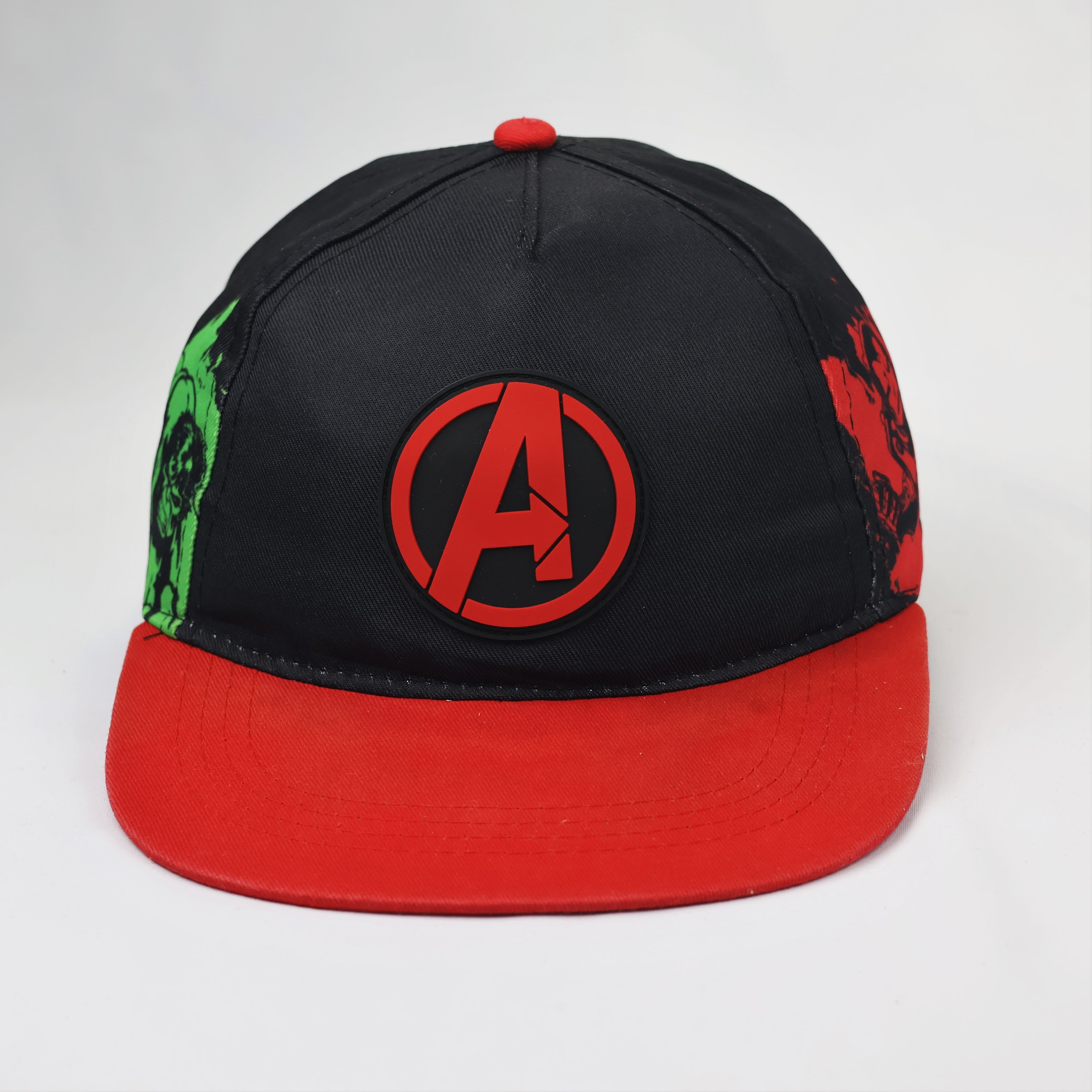 Avengers Earth's Mightiest Heroes Kids Thrifted Cap - Red & Black Snapback