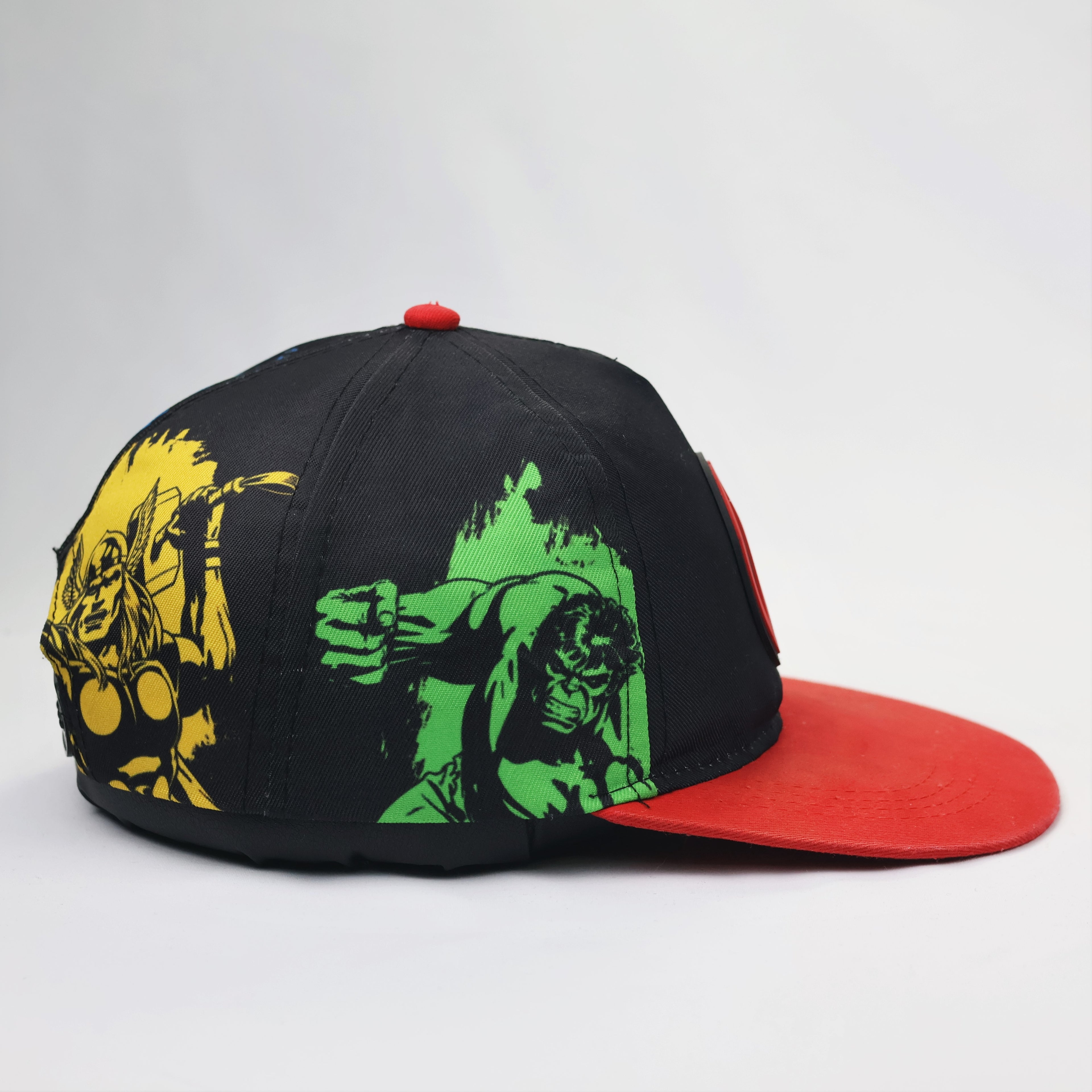 Avengers Earth's Mightiest Heroes Kids Thrifted Cap - Red & Black Snapback