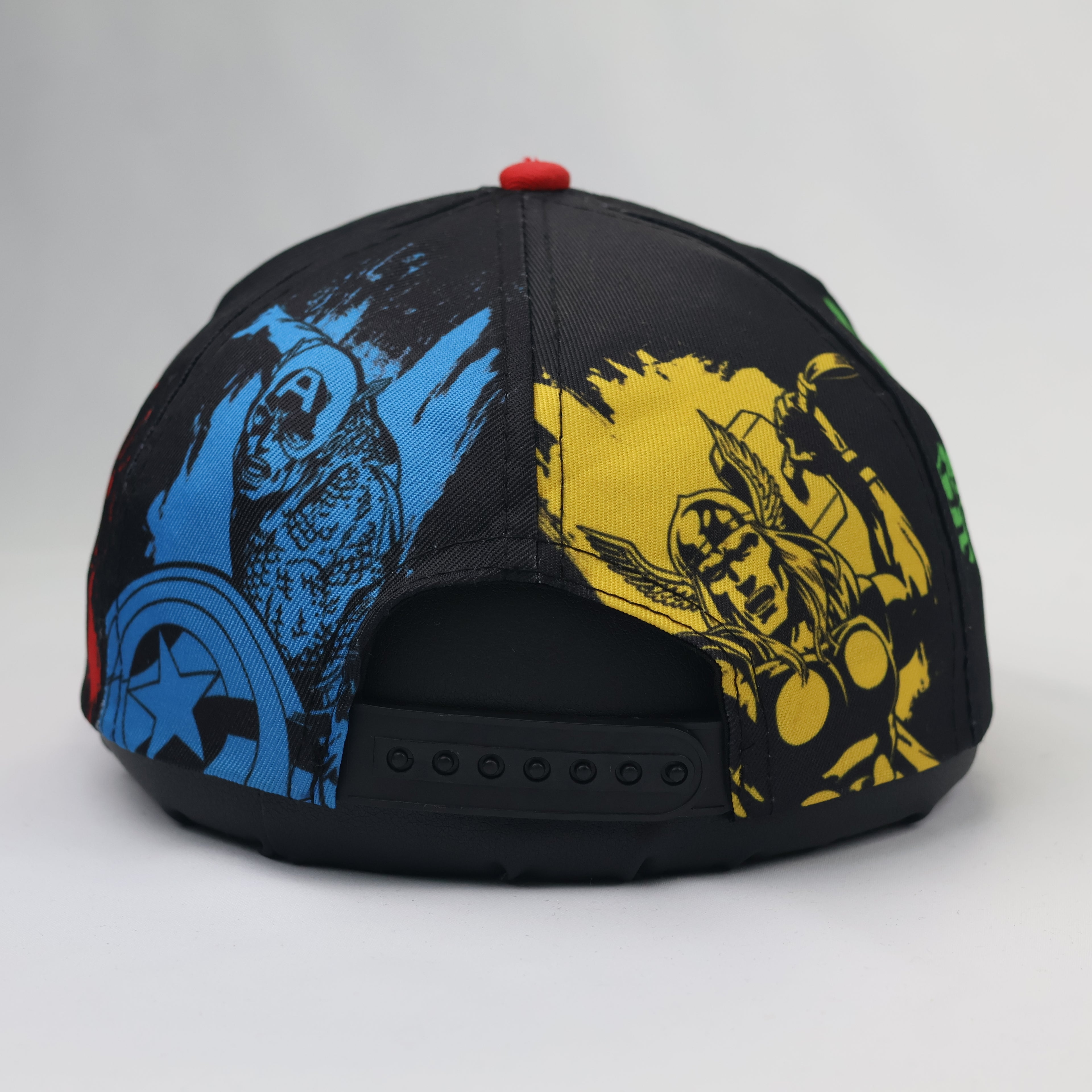 Avengers Earth's Mightiest Heroes Kids Thrifted Cap - Red & Black Snapback