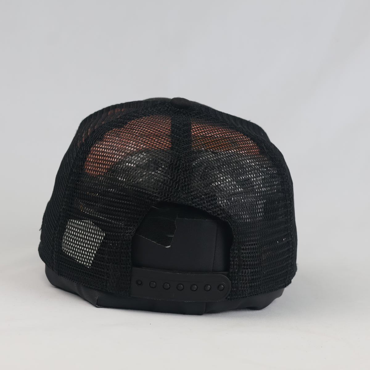 Thrifted New Era NY Yankees All Black Mesh Trucker Cap (57-58cm) |10675