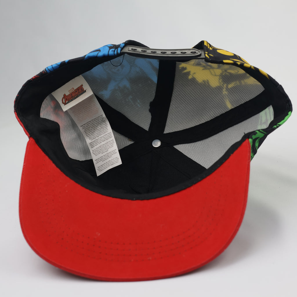 Avengers Earth's Mightiest Heroes Kids Thrifted Cap - Red & Black Snapback