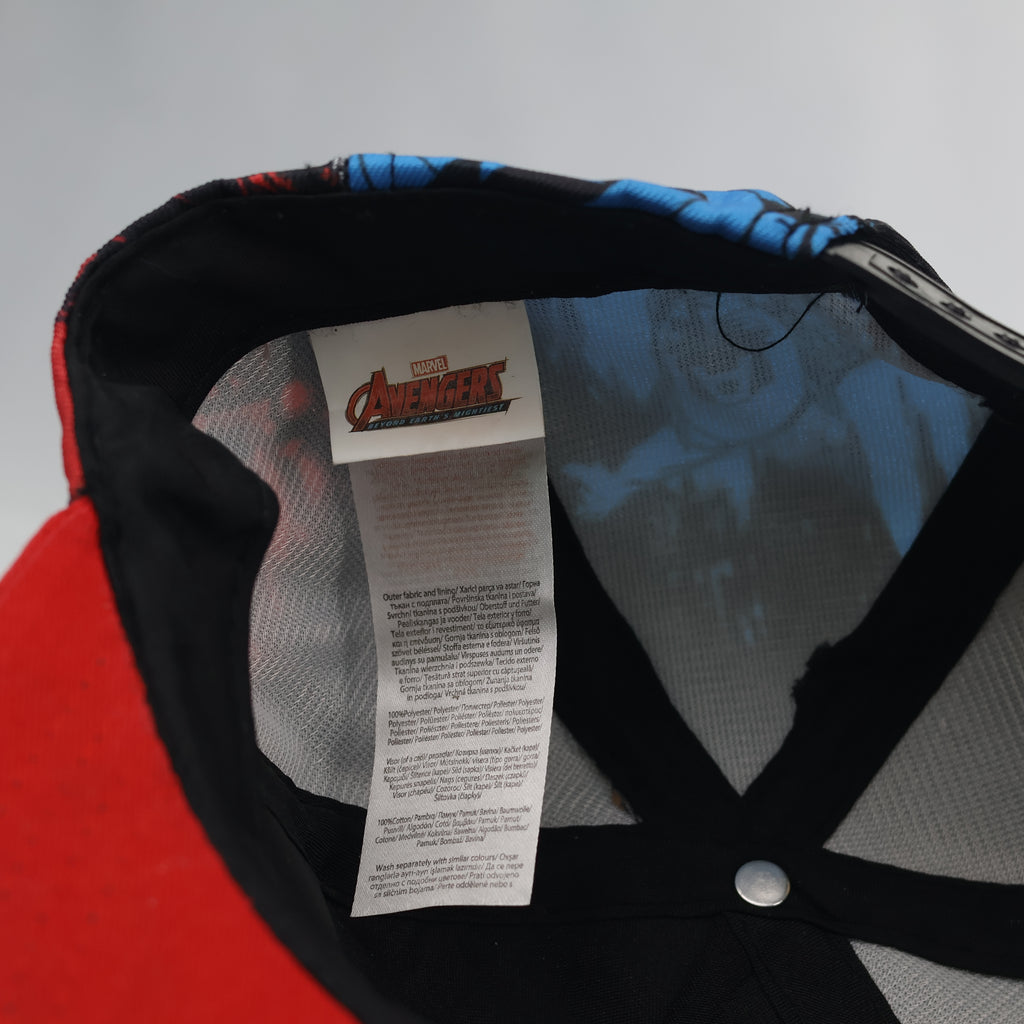 Avengers Earth's Mightiest Heroes Kids Thrifted Cap - Red & Black Snapback
