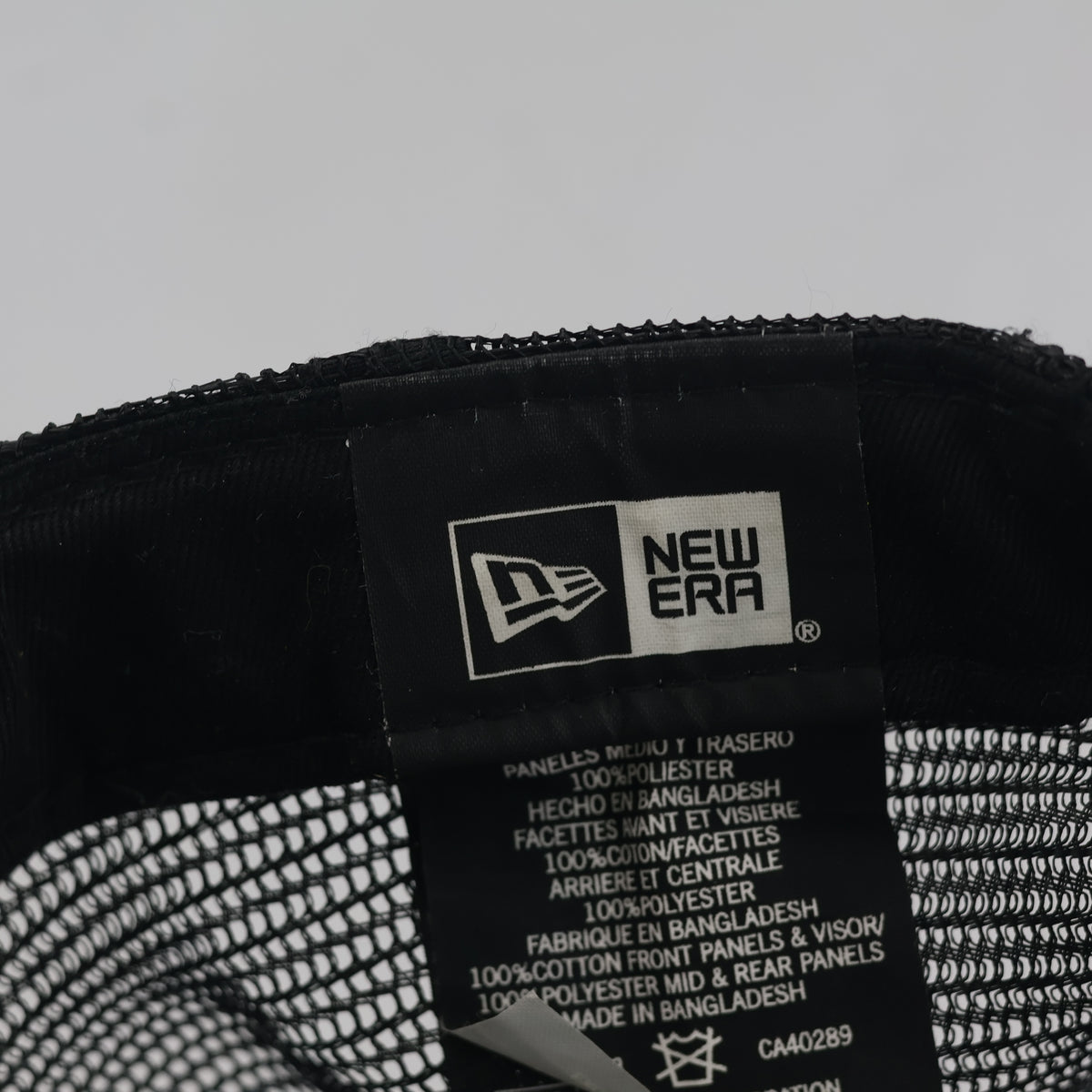 Thrifted New Era NY Yankees All Black Mesh Trucker Cap (57-58cm) |10675