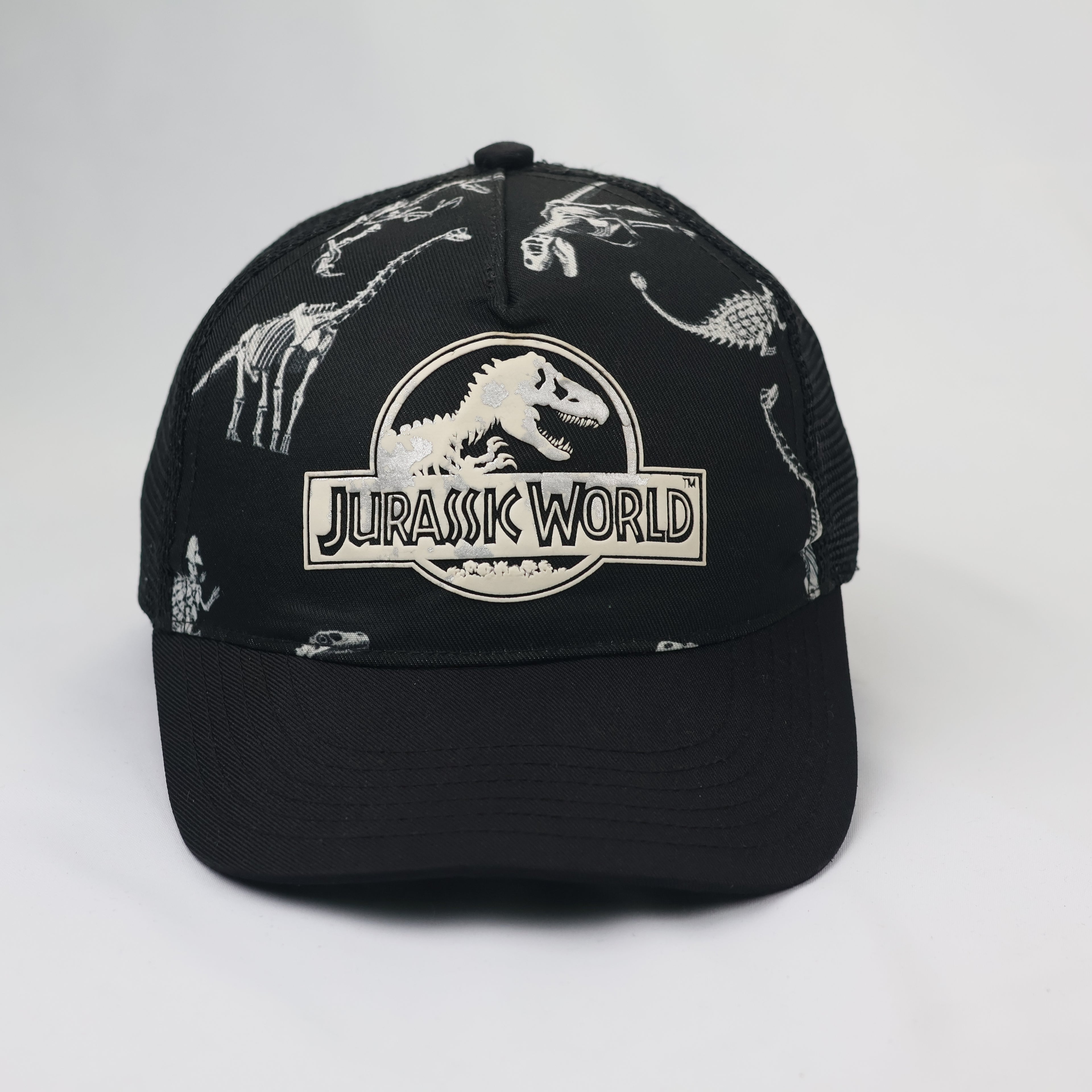 Jurassic World x H&M Kids Dinosaur Skeleton Thrifted Trucker Hat - Black