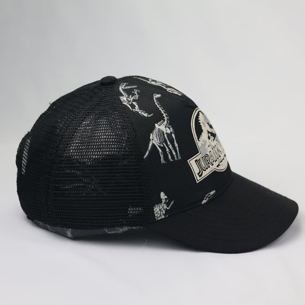Jurassic World x H&M Kids Dinosaur Skeleton Thrifted Trucker Hat - Black