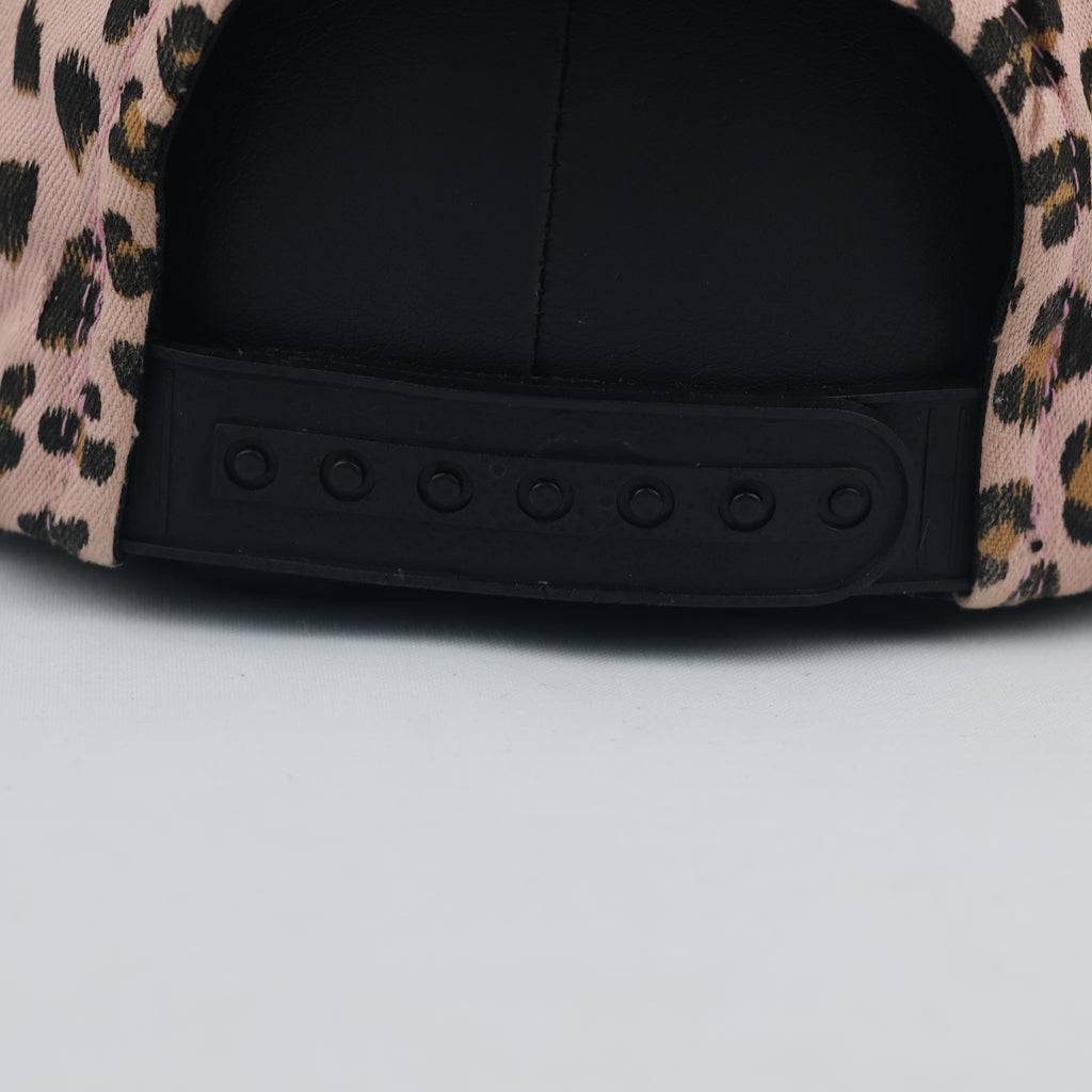 Vintage Black Mood Pink Leopard Hat - Punk Rock Skull Spade Cap