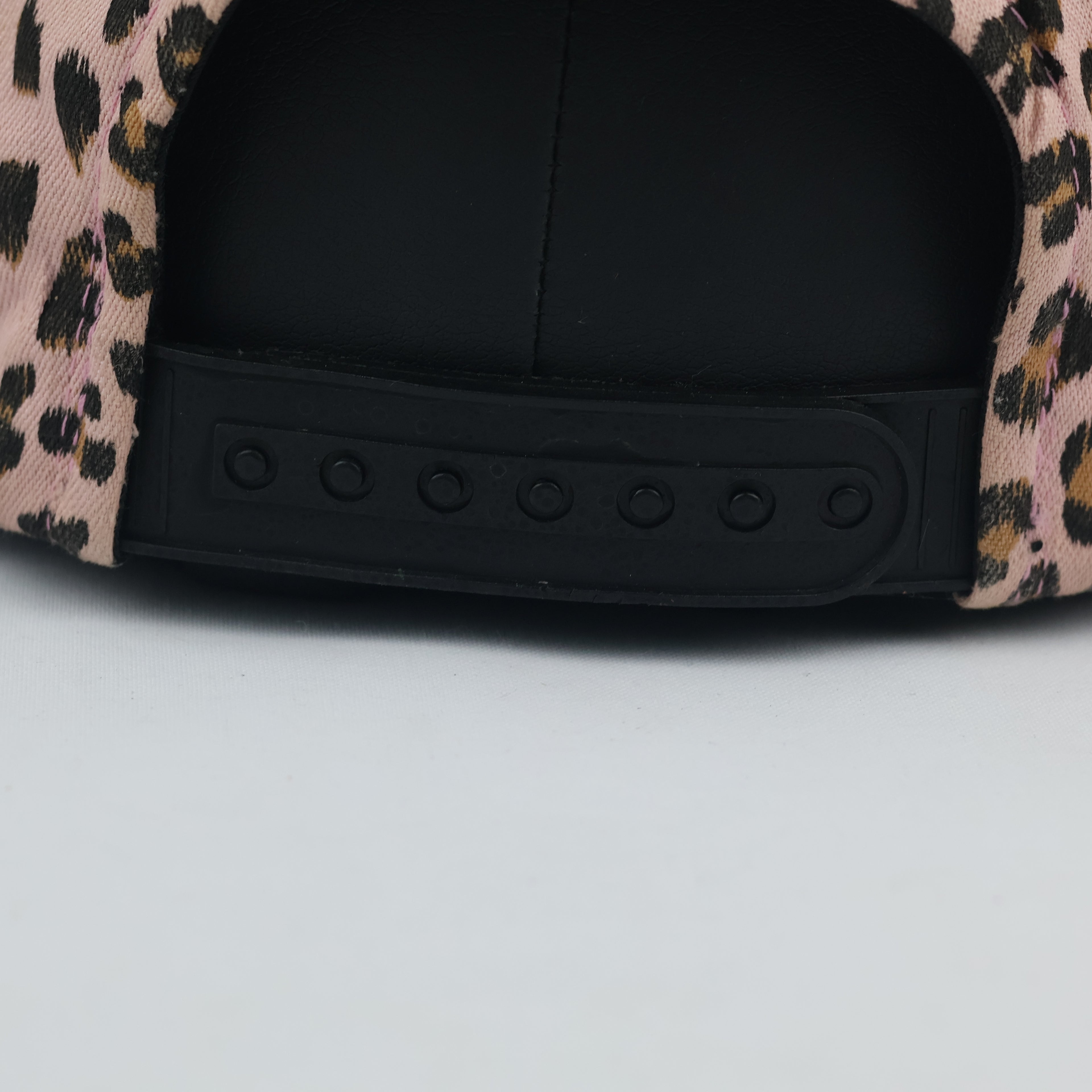 Vintage Black Mood Pink Leopard Hat - Punk Rock Skull Spade Cap