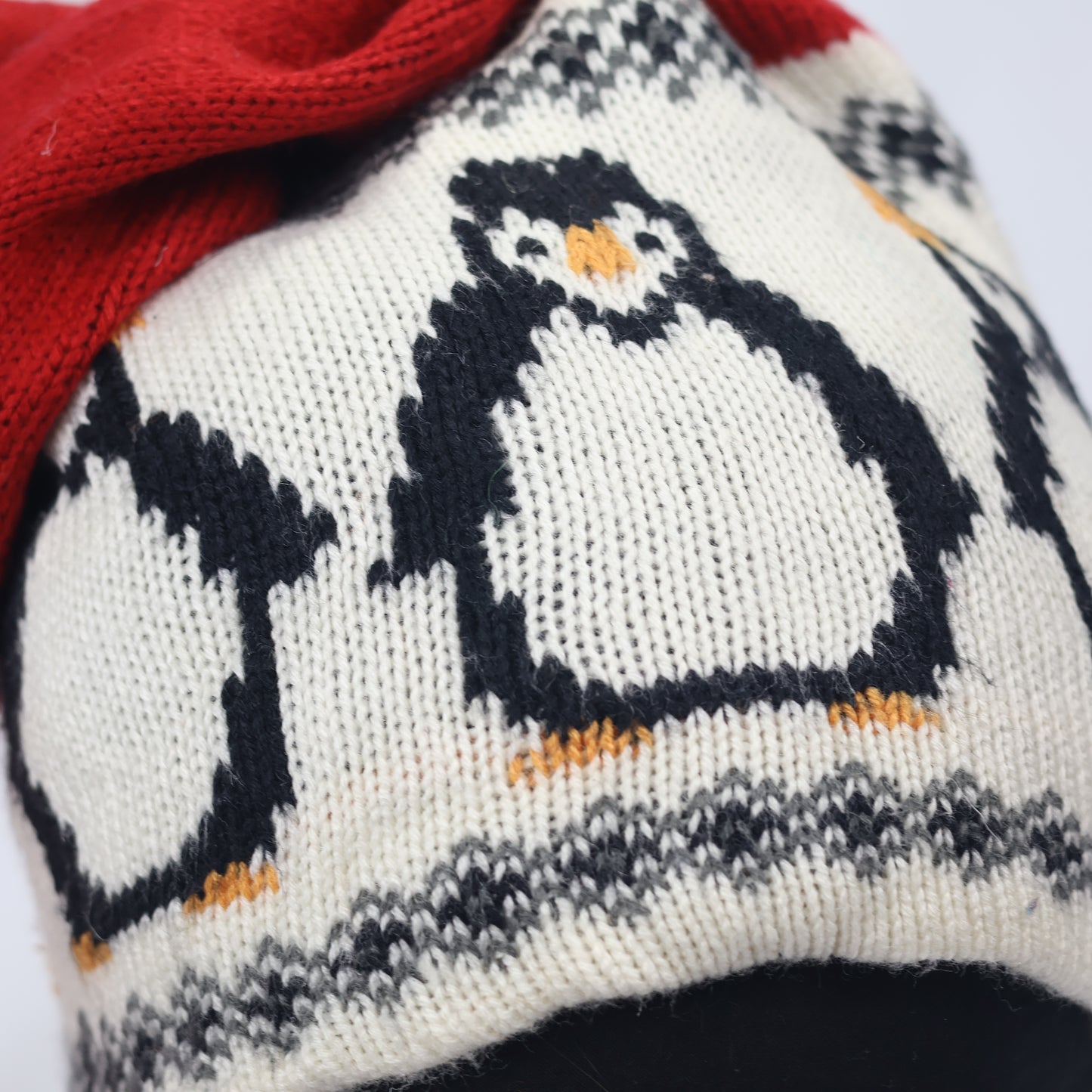 Festive Penguin Earflap Hat – Long Elf Style Cap