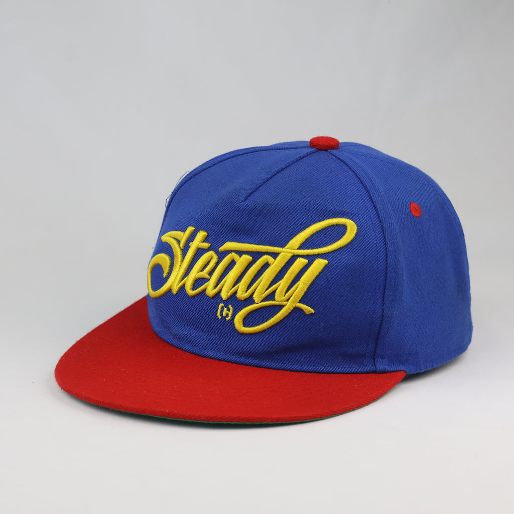 Cropp Royal Blue and Red Two-Tone Snapback Cap