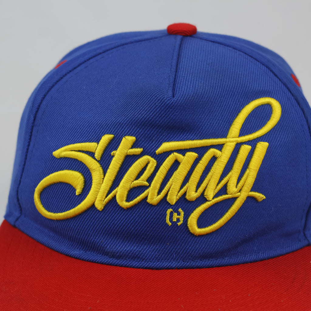 Cropp Royal Blue and Red Two-Tone Snapback Cap