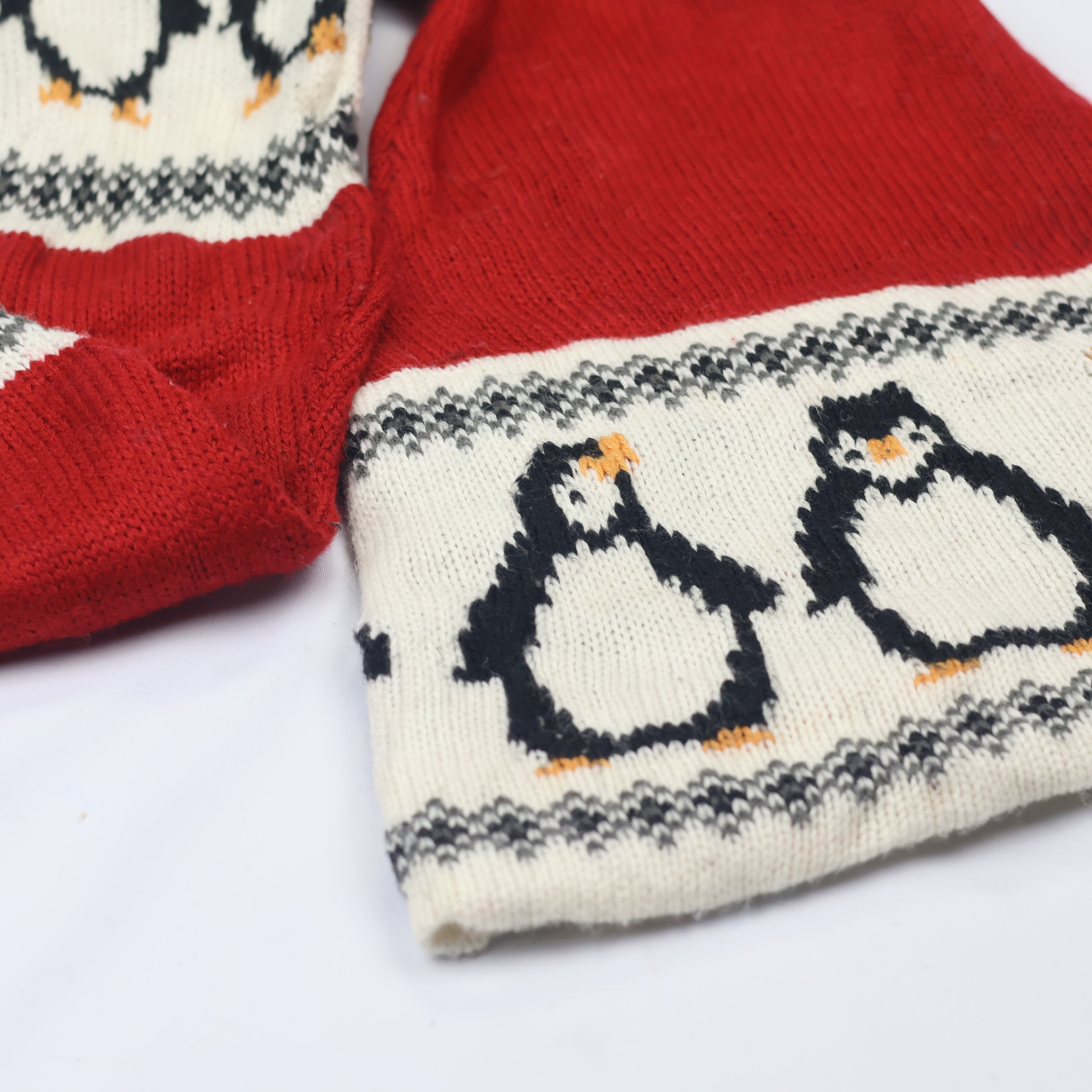 Festive Penguin Earflap Hat – Long Elf Style Cap