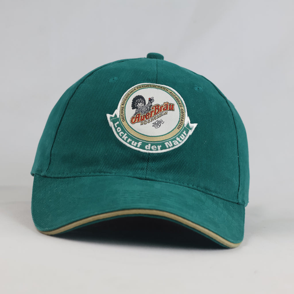 Thrifted Auerbräu Green Cotton Strapback Cap (56-57 cm) |10709