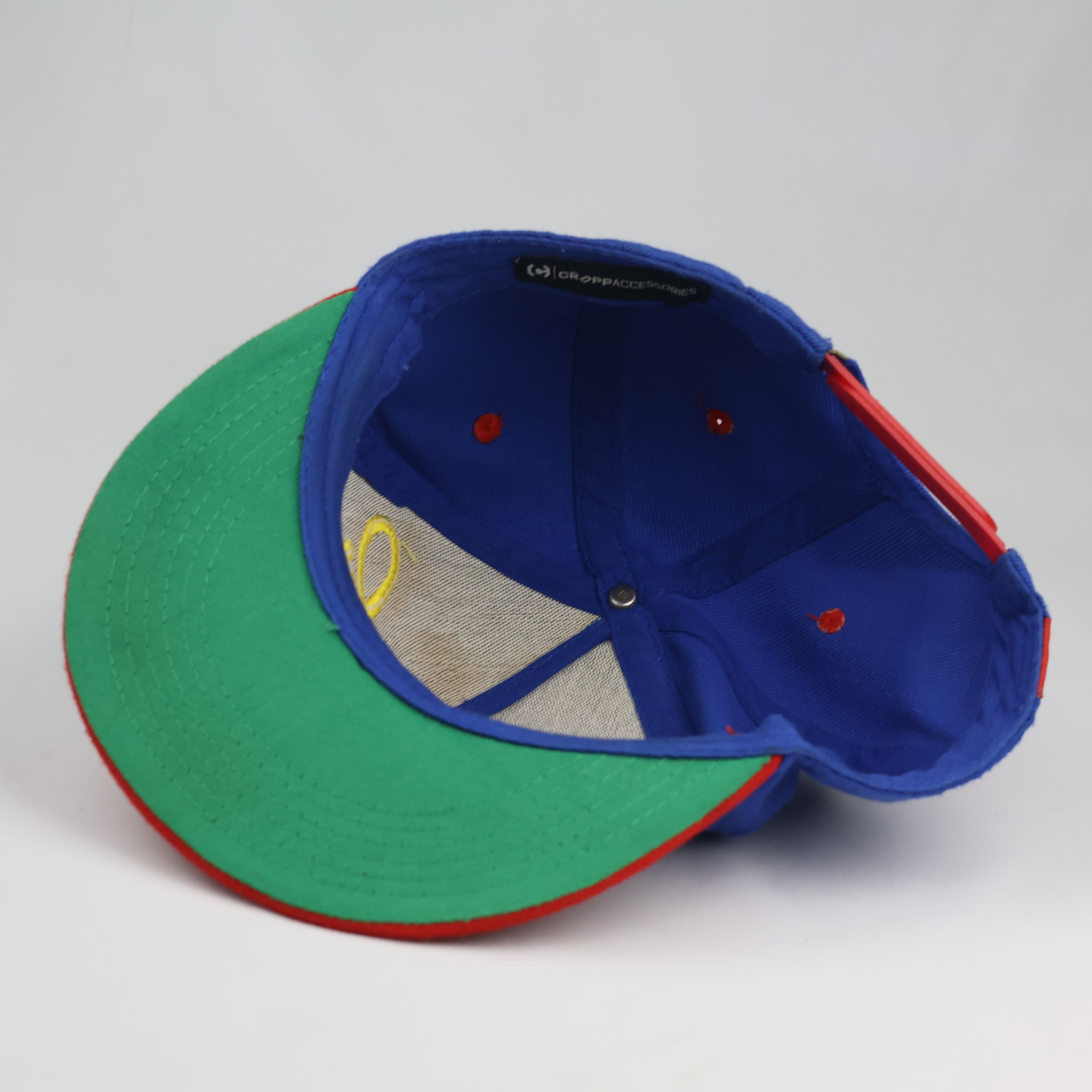 Cropp Royal Blue and Red Two-Tone Snapback Cap
