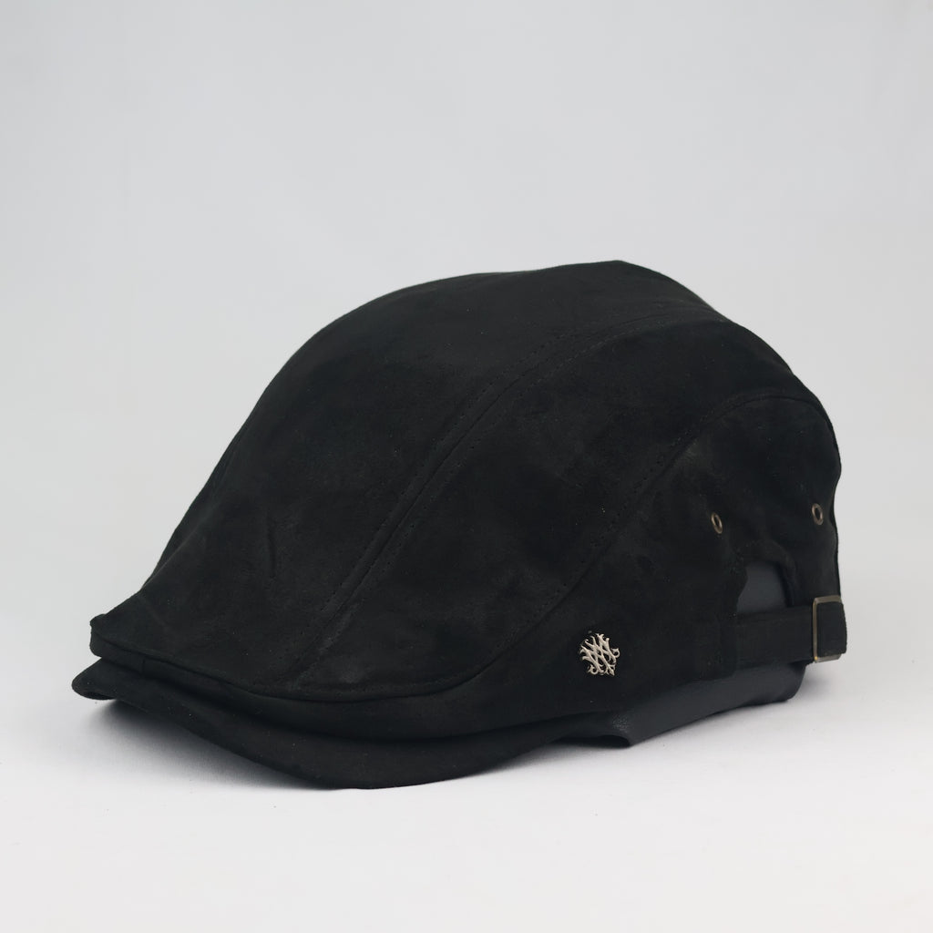 Thrifted MQUM Korea Black Driving Flat Cap - Size 57-59cm