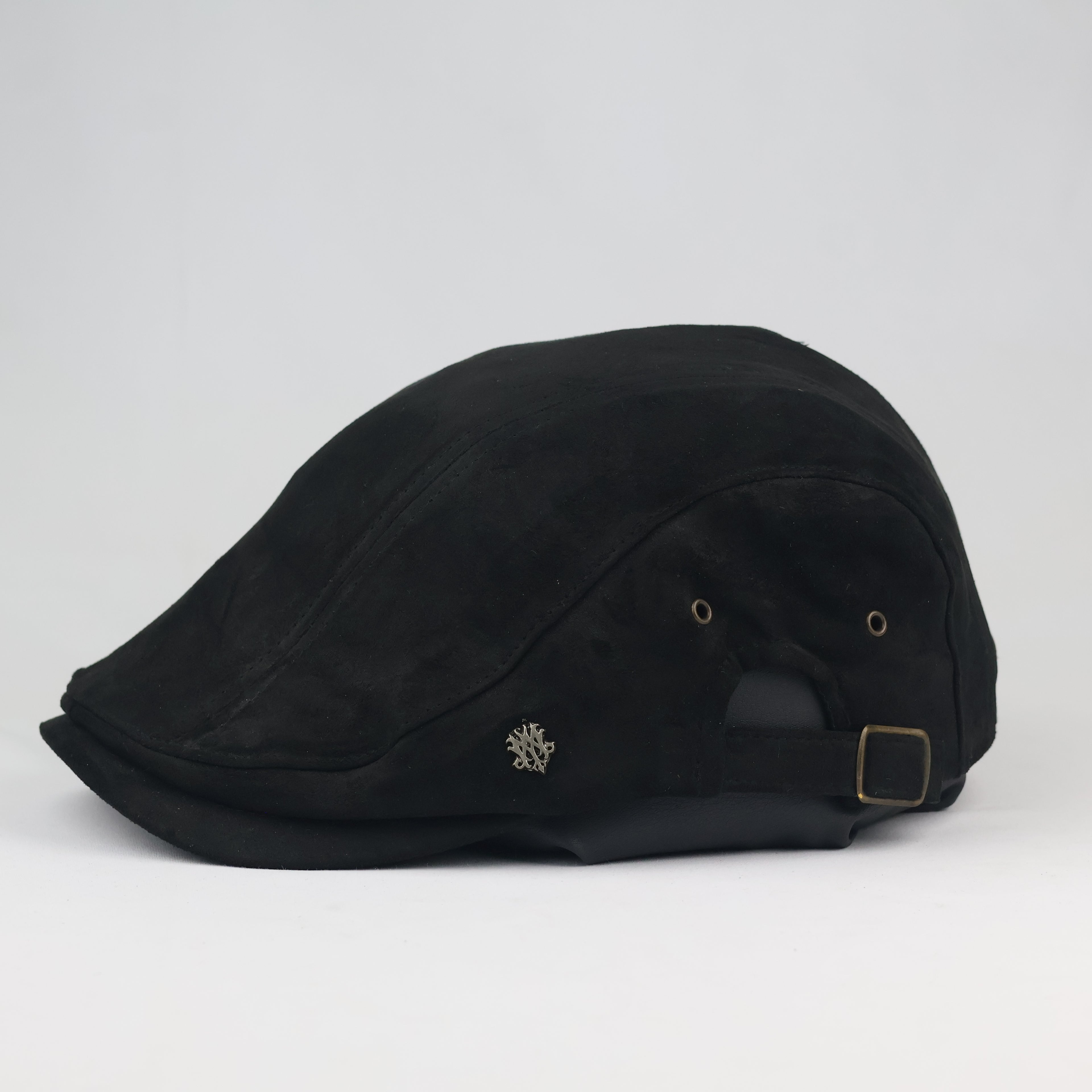 Thrifted MQUM Korea Black Driving Flat Cap - Size 57-59cm