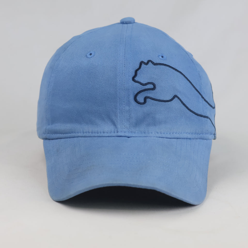 Thrifted Puma Big Cat Outline Light Blue Stretch-Fit Cap (56-57cm) |10676