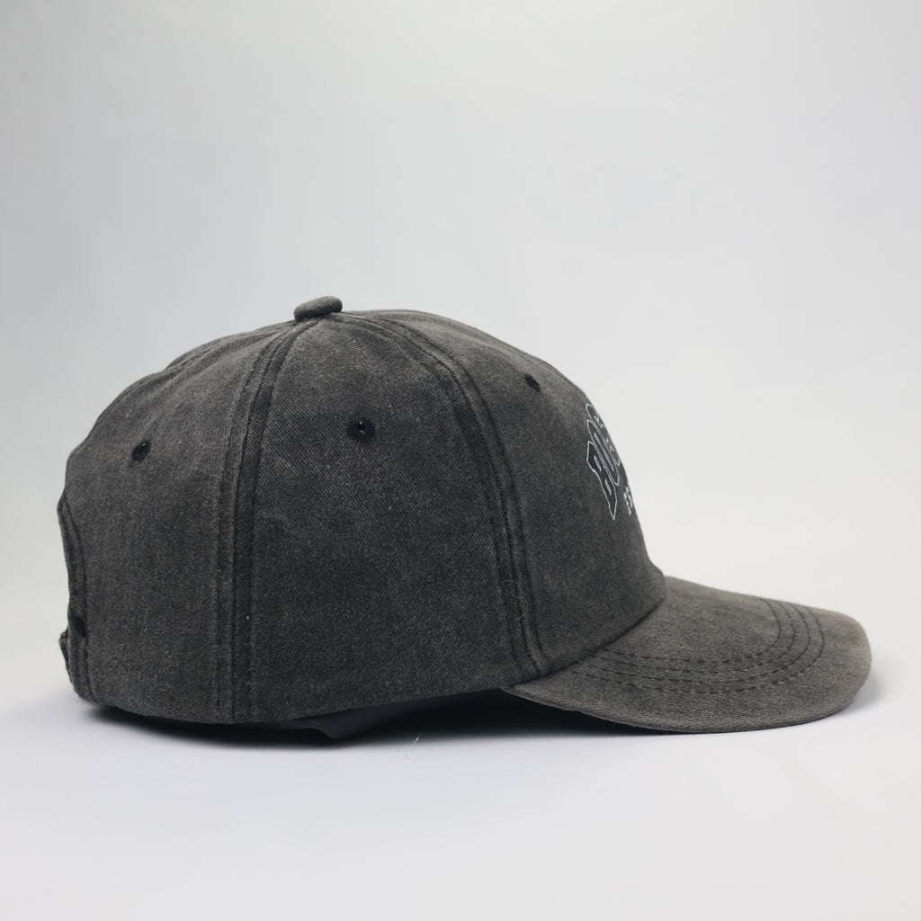 Vintage Boston EST. 1997 Washed Cotton Trotted Dad Hat | Charcoal Grey Baseball Cap