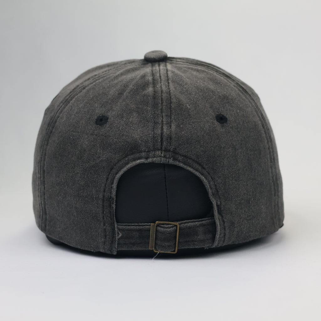 Vintage Boston EST. 1997 Washed Cotton Trotted Dad Hat | Charcoal Grey Baseball Cap