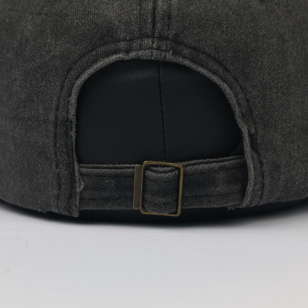Vintage Boston EST. 1997 Washed Cotton Trotted Dad Hat | Charcoal Grey Baseball Cap