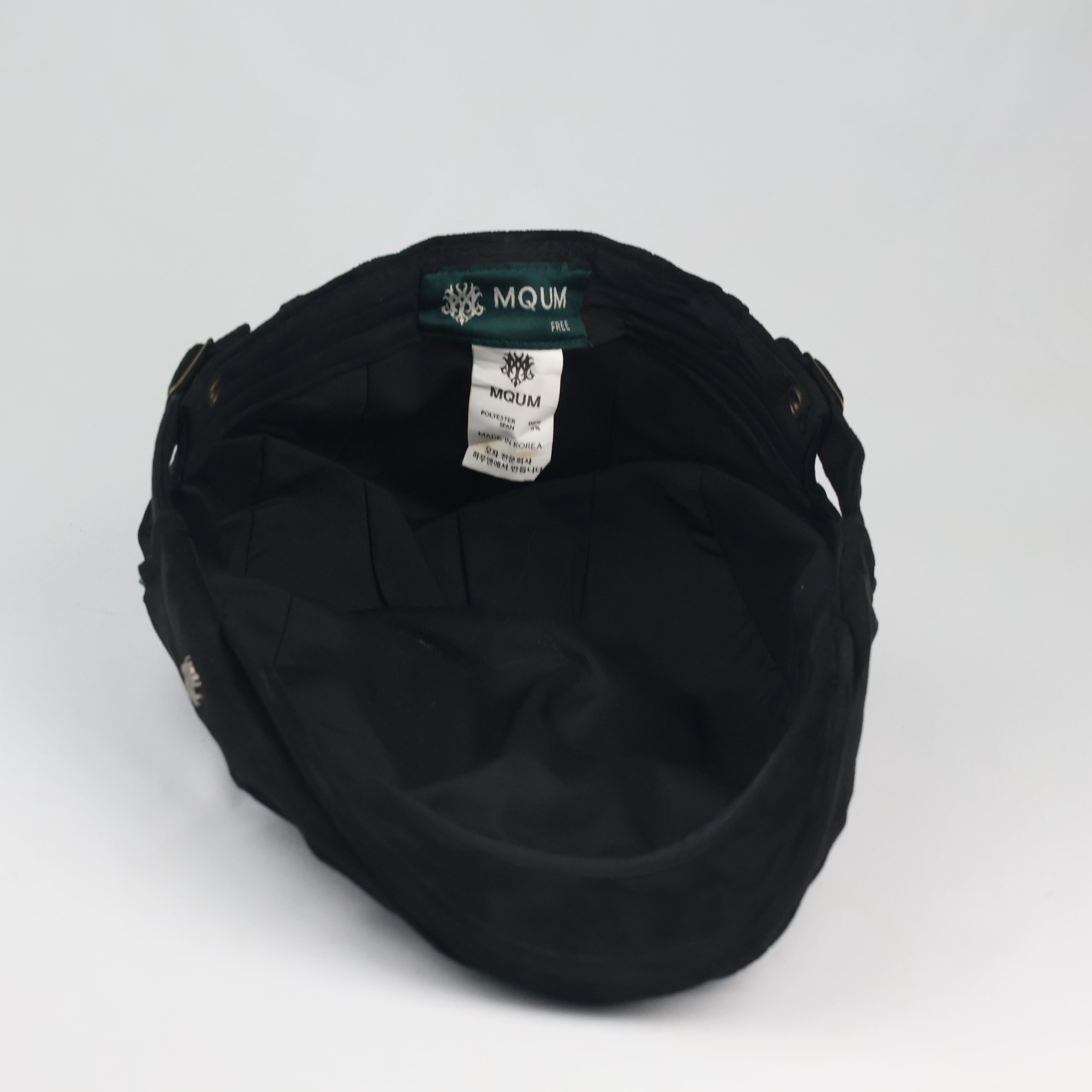 Thrifted MQUM Korea Black Driving Flat Cap - Size 57-59cm