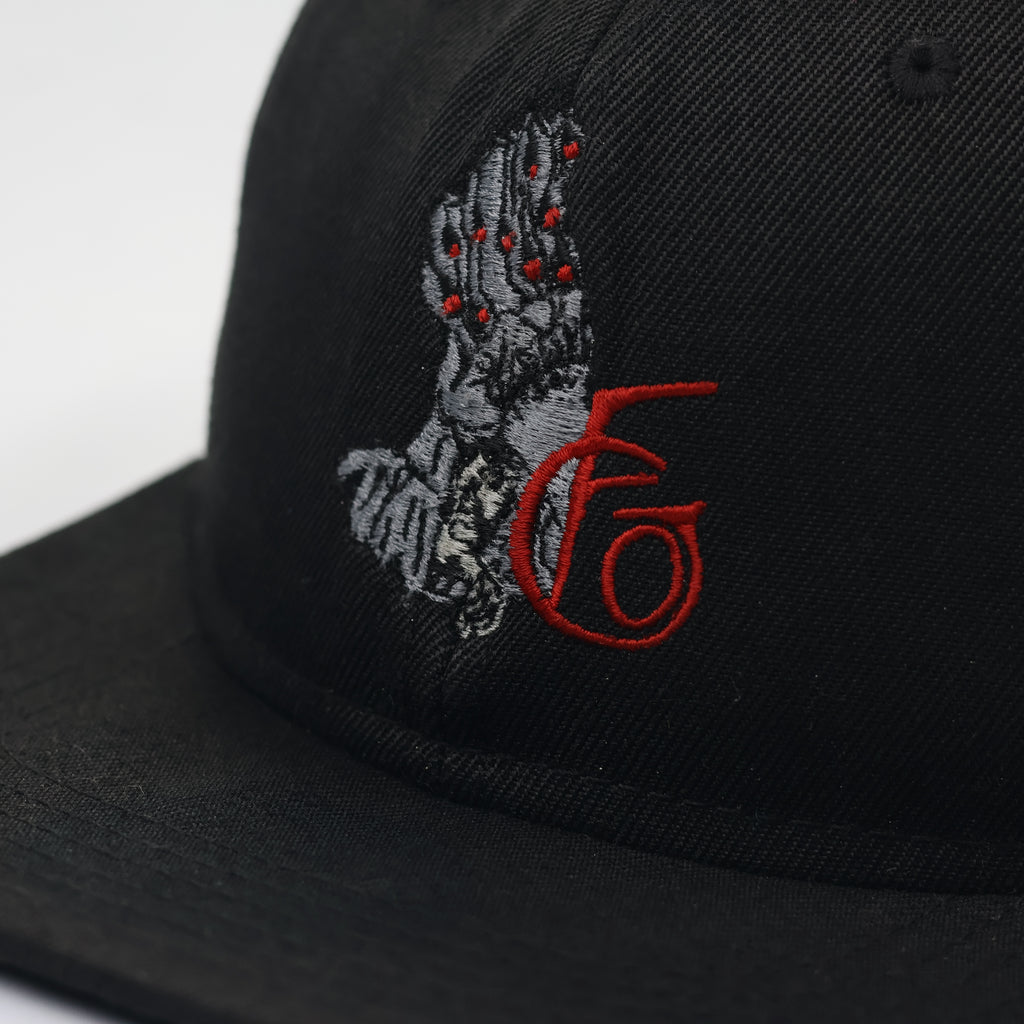 Atlantis Snapback Thrifted Cap | Black Faschingsgilde Oberperfuss Embroidered Hat