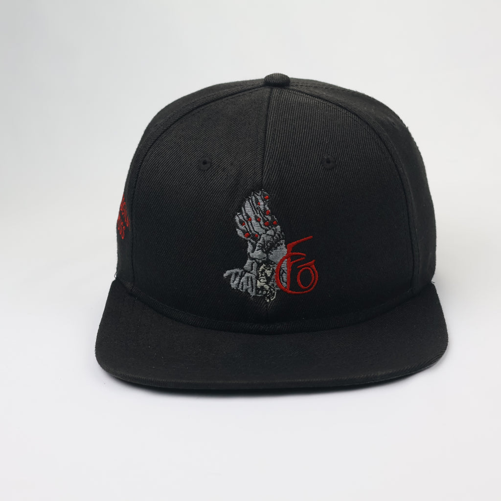 Atlantis Snapback Thrifted Cap | Black Faschingsgilde Oberperfuss Embroidered Hat